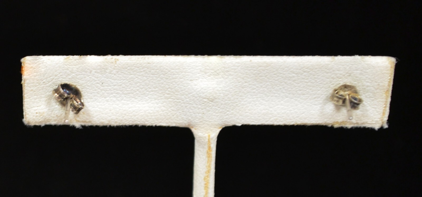 Sterling Silver Simple Square Clear Gem Earrings … - image 1