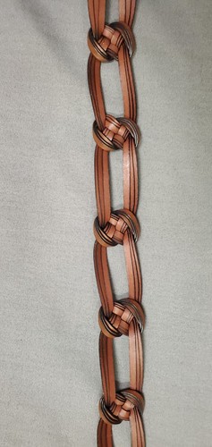 Vintage Leather Belt Womens 34 Ornate Medallion Buckle Knotted Western Boho Vtg - Picture 13 of 19