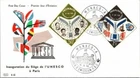 MONACO  1959 UNESCO INAUGURAITON IN PARIS FRANCE SET ROC CACHET FDC UNADDRESSED
