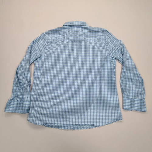 Laura Scott Shirt Womens Large Blue Button Up Comfort Stylish Plaid Ladies - Picture 2 of 9