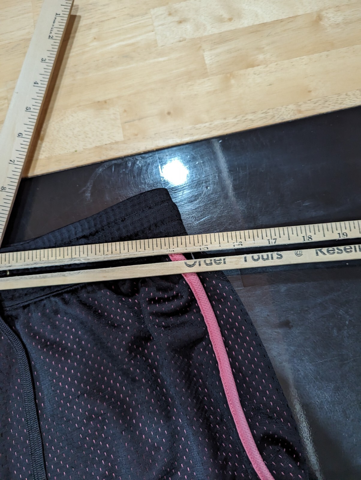 pantaloncino fila sport nero rosa activewear taglia M