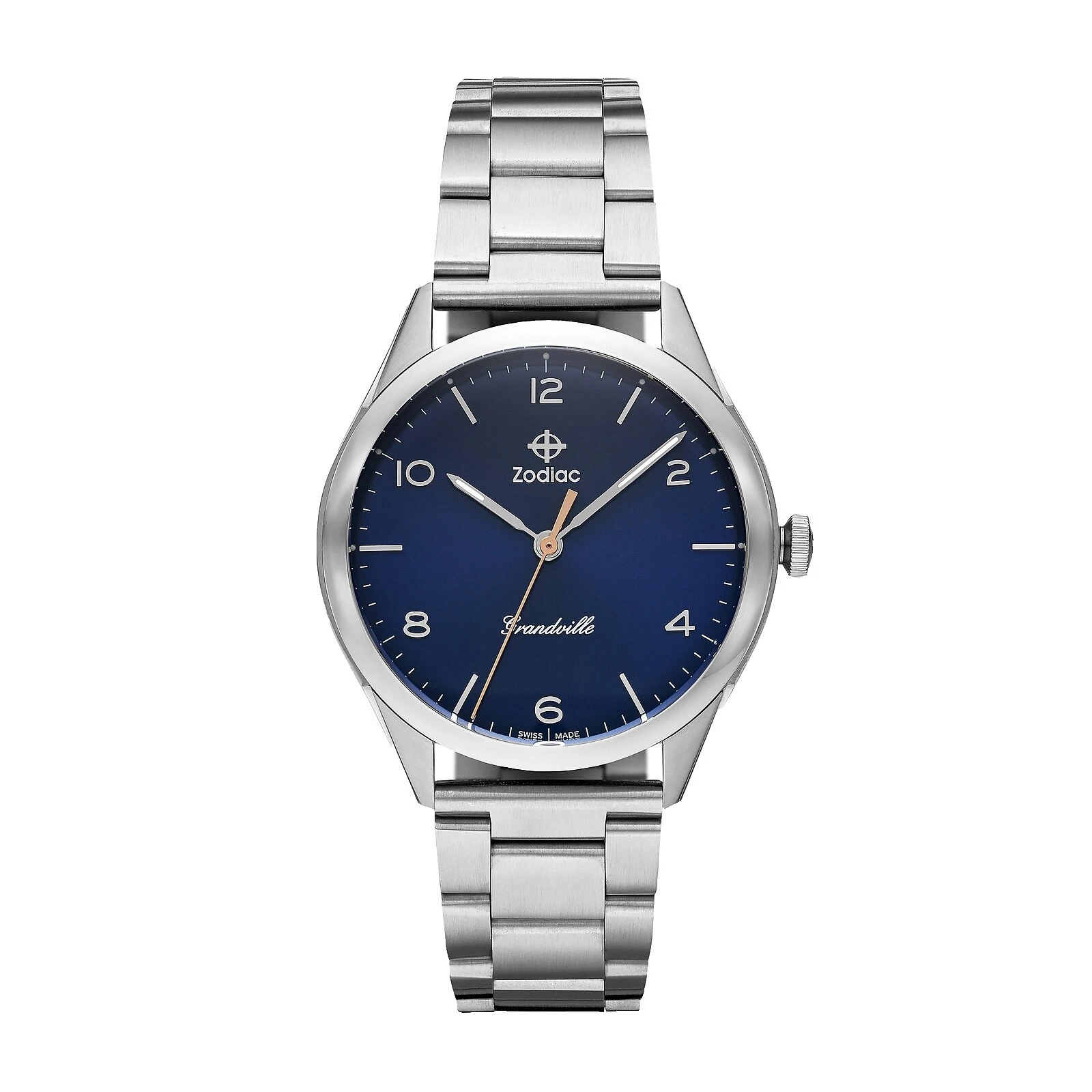 Caja de acero inoxidable Zodiac Relojes de pulsera