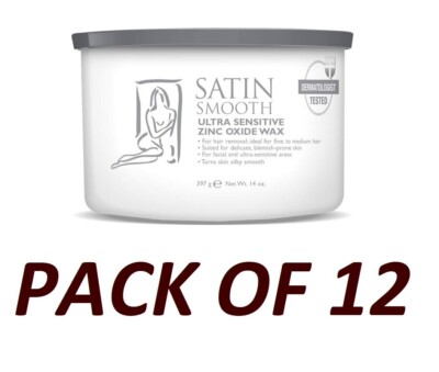 Satin Smooth 14oz Ultra Sensitive Zinc Oxide Wax - PACK OF 12