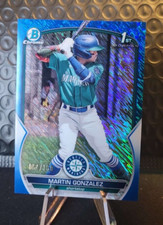 2023 Bowman Chrome Martin Gonzalez Blue Shimmer Refractor  /150 Seattle Mariners