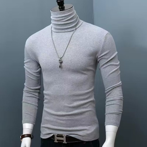 Mens Turtleneck Jumper Tops Sweater Winter Warm Long Sleeve Slim Shirts - Picture 13 of 23