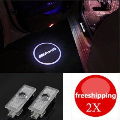 2X 3D Projector Ghost Shadow Lights Door For Mercedes-Benz CLS CLA C E