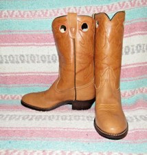 Womens Vintage Texas Brand Brown Leather Cowboy Boots 6 B NEW With Box