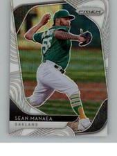 2020 Panini Prizm Sean Manaea 84   Oakland Athletics White Wave Prizm