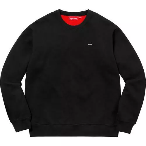 Supreme Contrast Crewneck Black Medium S/S 18
