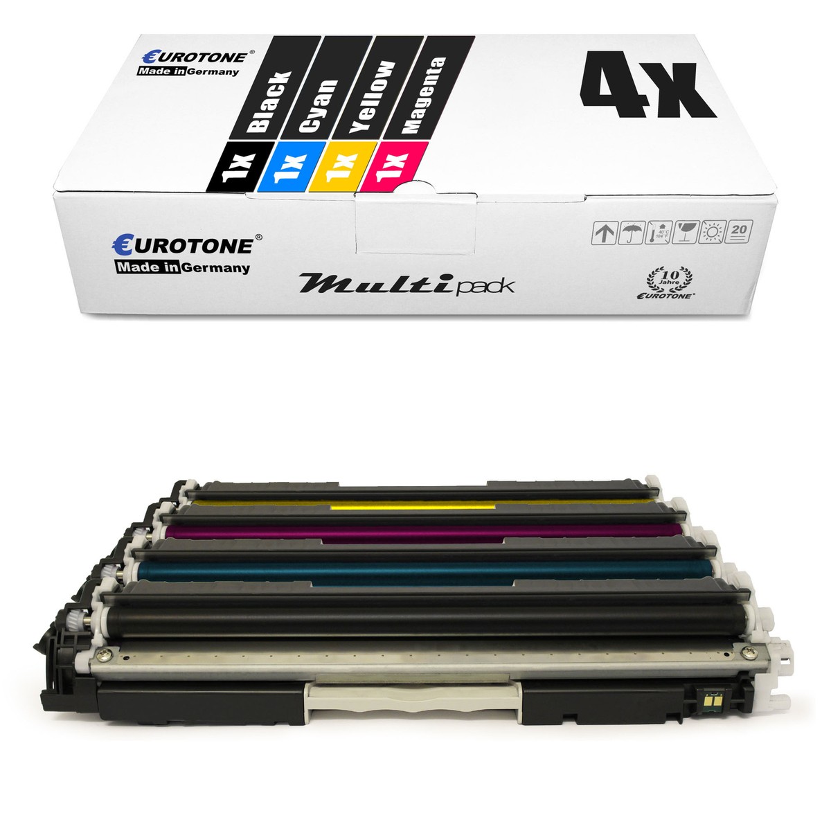 Eurotone Rebuilt Toner Compatibile Per Canon I-Sensys LBP7010c LBP7018c Lbp 729 EP729 Black/Schwarz - Foto 7
