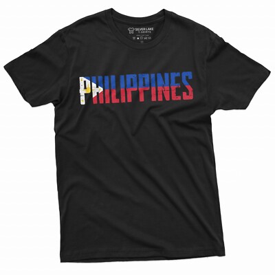 Men's Philippines T-shirt Republika ng Pilipinas Flag Coat of arms country tee