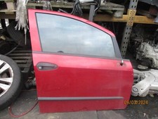 FIAT GRANDE PUNTO 2007 5 DOOR OSF DRIVER SIDE FRONT COMPLETE DOOR RED 163