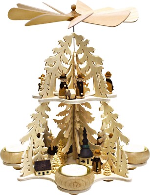 RATAGS Erzgebirge Pyramide Tannenwaldpyramide Dorf Seiffen Teelicht Weihnachten