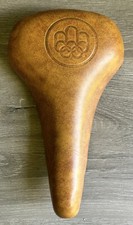 Vintage “Persons” Olympic Logo Bicycle Seat Tan USA Made #622 HTF (Nice)