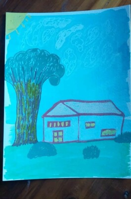 G.A.Titan Acrylic Painting IMPRESSIONISM Landscape Tree Artwork