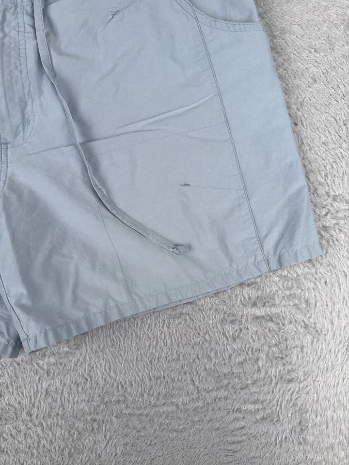 Pantalones Cortos Columbia Vintage Para Mujer Extra Grandes Azul Algodón Mezcla Nailon Cordón 6" Foto 2 de 4