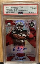 2015 Panini Certified Amari Cooper Certified Signature Sig. Mirror Red /15