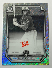 2026 Bowman Chrome BRAILYN ANTUNEZ  Black & White Shimmer 1st Red Ink Auto