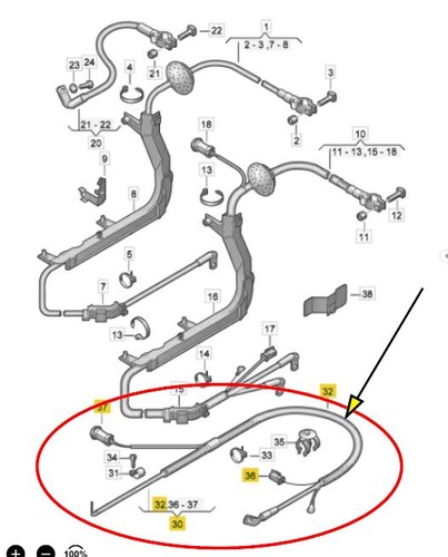 Kabelbaum Leitungssatz für Drehstrom- generator 8D1971349 VW Passat 1.8 5V Turbo