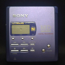 Sony MZ-R55 Blue MiniDisc MD Walkman Player Recorder Used Tested From Japan