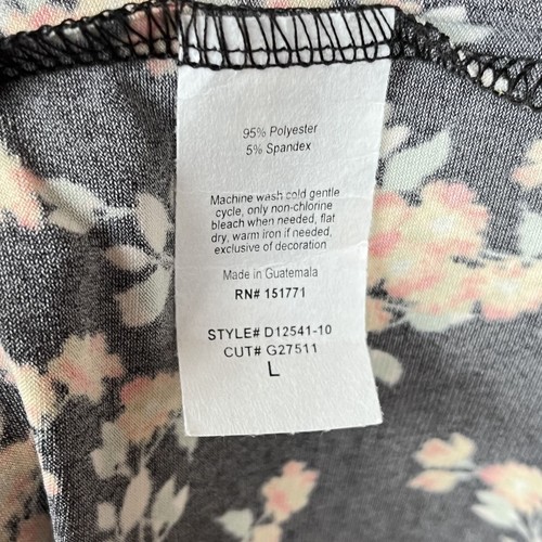 NWT Kaileigh Seanna Faux Wrap Stitch Fix Womens Floral Navy Dress Sz Large - Picture 5 of 7
