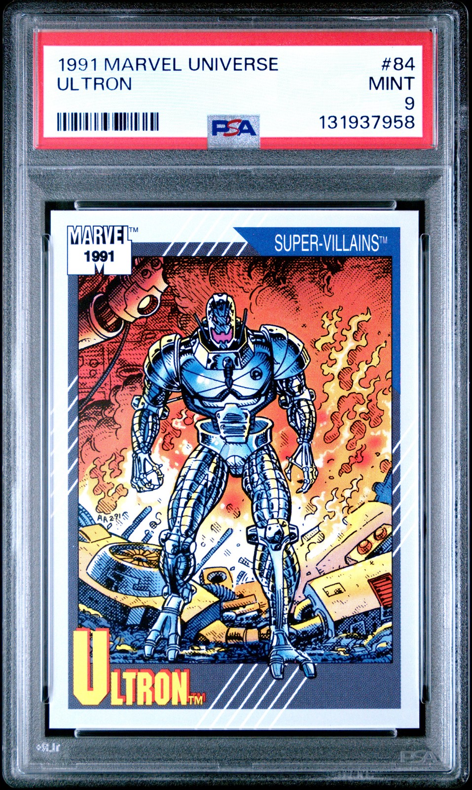 1991 MARVEL UNIVERSE #84 ULTRON PSA 9