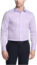Calvin Klein Men's Steel Plus Regular Fit Dress Shirt, Lilac, Size: 15 - 32/33