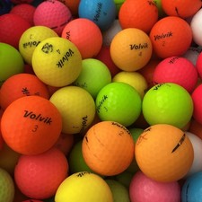 24 Matte Color Volvik Vivid Used Golf Balls Mixed Colors - Pearl / A Grade