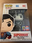 Funko Pop! Heroes DC Superman #402 SDCC Limited Edition Real Con Sticker