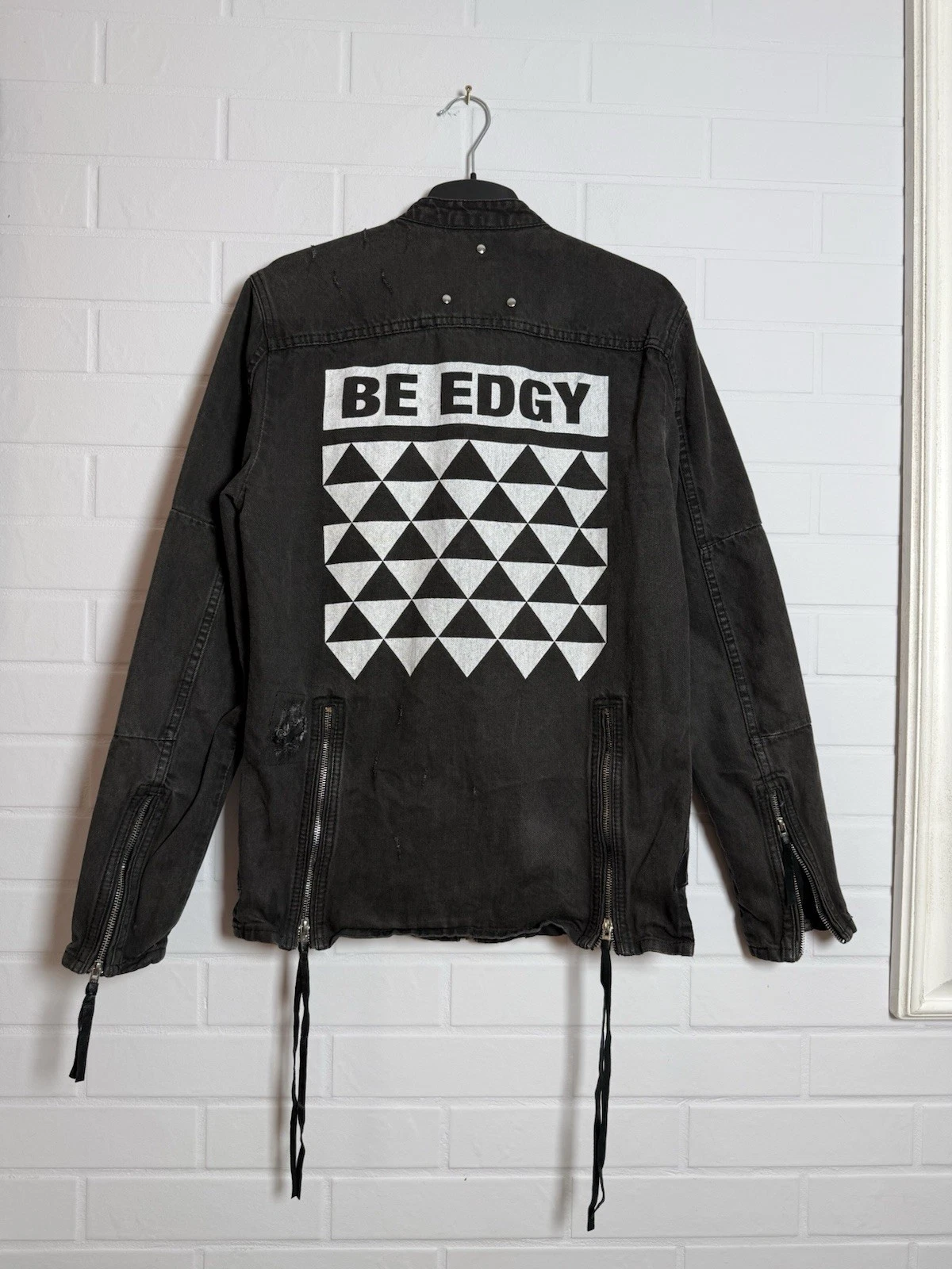 BE EDGY Men's Denim Jacket Full Zip Cotton Gray Size M
Opens in a new window or tab