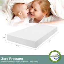 Ferlizer Crib Mattress 5.5 Inch Memory Foam Mattress 52 x 28 Inches White