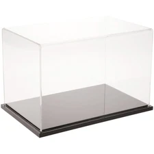 Plymor Clear Acrylic Display Case with Black Base, 11" W x 7" D x 7" H