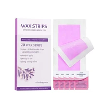 Wax Strips for Hair Removal, Natural All Skin Types, Facial Removal For... 