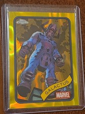 Topps Chrome Galactus 2025 Marvel Yellow Lava Varient #150
