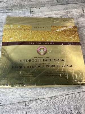Danielle Creations Anti Aging Hydrogel Face Mask 3 Treatments 24k Gold Series