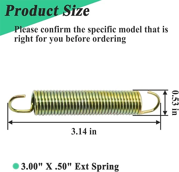 Resorte tensor de accionamiento 4 piezas compatible con Hustler 604490 Raptor Raptor SD SDX Foto 2 de 4