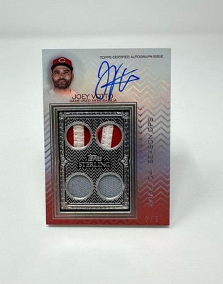 2021 Topps Sterling Joey Votto Sterling Swings Auto Quad Relic #2/5 Reds SWAR-JV