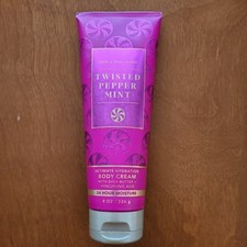 Bath Body Works TWISTED PEPPERMINT Body Cream 8 oz / NEW