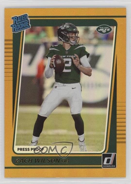 2021 Panini Donruss Rated Rookie Press Proof Premium Zach Wilson #252 v1i