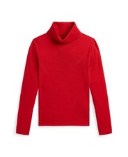 Polo Ralph Lauren Little Girls Ribbed Cotton-Modal Turtleneck Shirt - Size 4