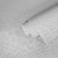 Papiertapete Weiß Mit FischgräT Strukturmuster