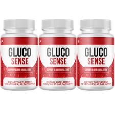 Gluco Sense Glycogen Support Pills, Blood Health Supplement- 3 Bottles Genuine