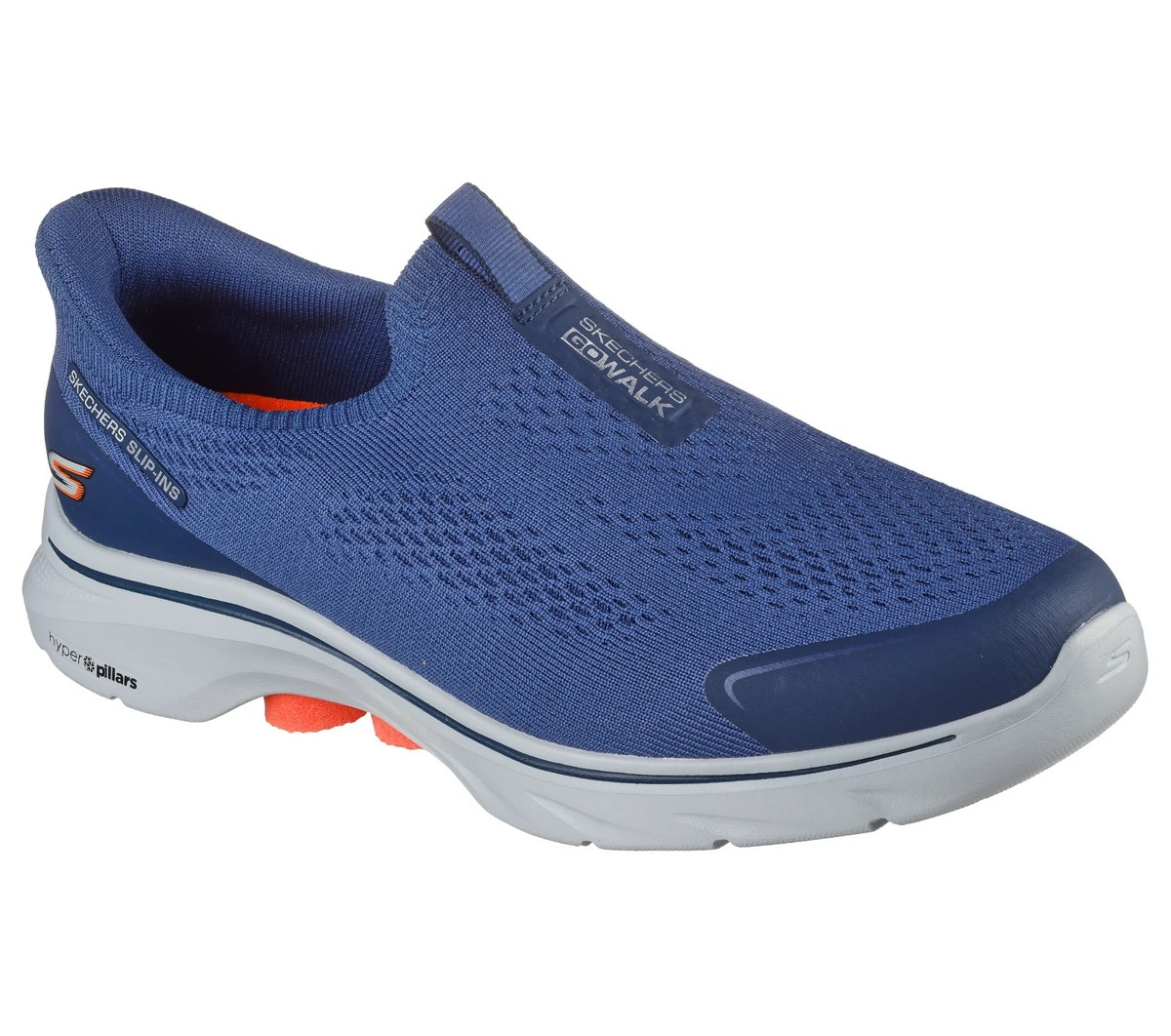 Skechers Shoes Men Slip ins Go Walk 7 Navy Extra Wide Memory Foam