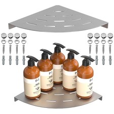 2 Pack Corner Shower Shelves Load Capacity 40 lbs 304 Stainless Steel Shower ...