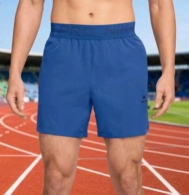 Nike Pro Training 6'' Athletic Shorts Comet Blue HV0411-411 Men's Size Medium