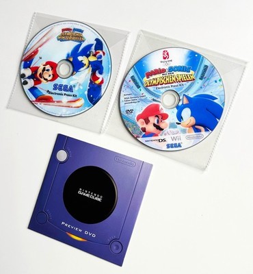 NINTENDO / SEGA   3x Electronic Press Kit CD   Game Cube, Mario, Sonic, Wii