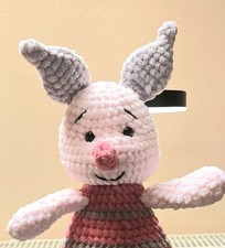 Handgehäkeltes Schweinchen ca. 30 cm Amigurumi Kuscheltier Chenille Unikat