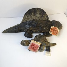 VTG Dimitri With Baby Zonies Earth Zone Dinosaur Plush Bean Bags Russ