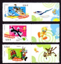 Timbre France  Adhésif 271 273** Looney Tunes