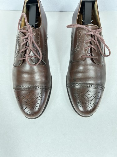 Polo Ralph Lauren Brown Captoe Derby Dress Shoes Men’s Sz 8.5 D - Picture 17 of 22